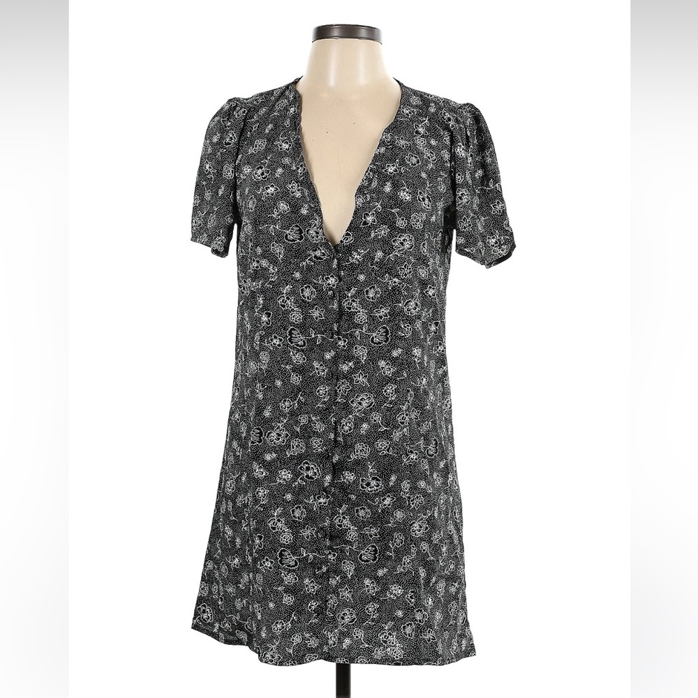 Amuse Society Black and White Floral Mini Dress
